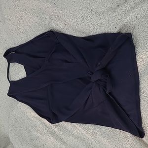 Navy Athleta open tie back tank XD